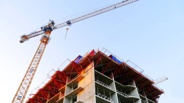 Consrtuction vinç building yakınındaki. İnşaat alanı.