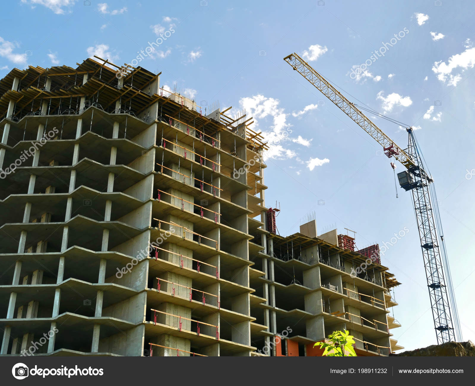 Crane Construction Building Construction Site Background Stock Photo by  ©depositor122112 198911232