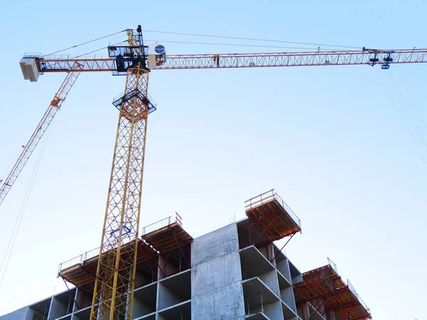 Building under construction. Construction site. Crane near build — Stock Photo, Image