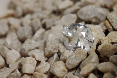 Mücevherler için kristal zirkon elmas boncukları yakın çekim 