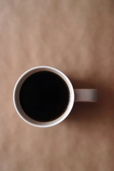 Kaffee Trinken Schwarz Becher Heiterkeit Energie Morgen Trinken — Stockfoto