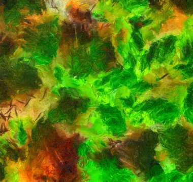 Benzersiz produ oluşturmak için renkli yağ ve suluboya arka plan