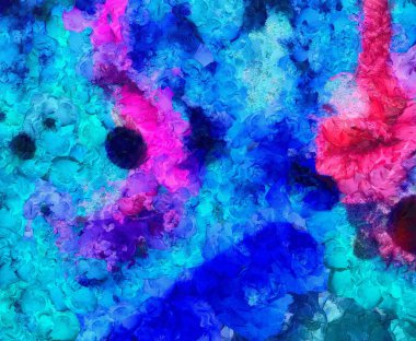 Benzersiz produ oluşturmak için renkli yağ ve suluboya arka plan