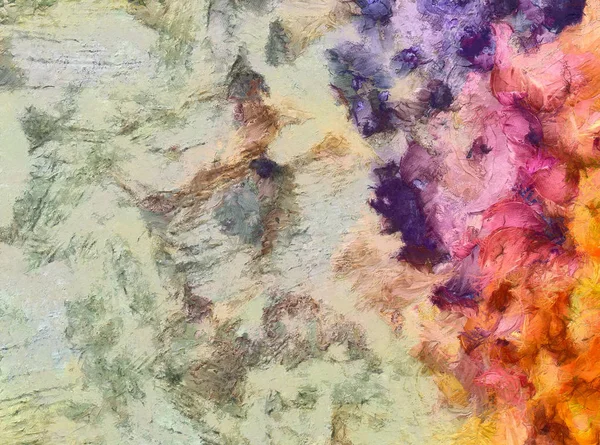 Benzersiz produ oluşturmak için renkli yağ ve suluboya arka plan