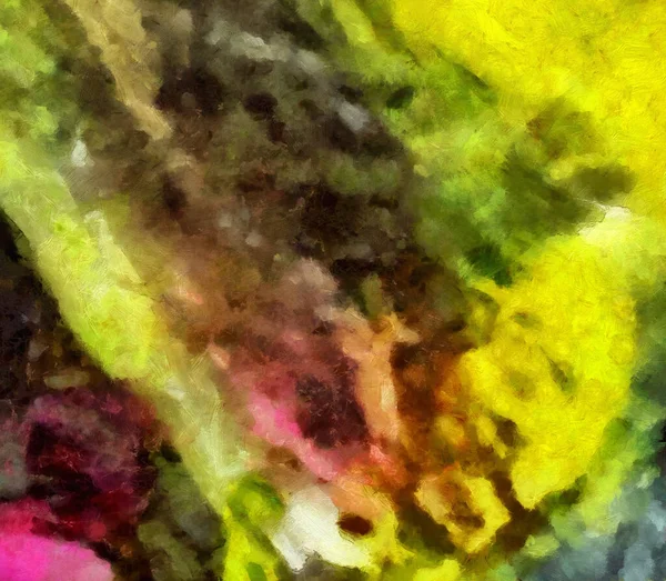 Macro detailed splashes and strokes of oil brush on paper. Simpl — Stock Photo, Image