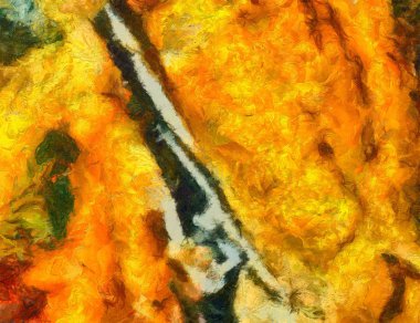 Yağ yapısında çok renkli fırça darbeleri. Grunge güzel sanat karışımı