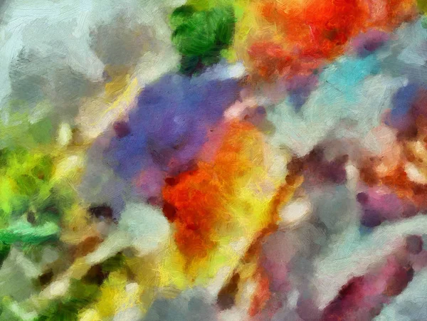 Pinceladas multicolores en estructura de aceite. Grunge mezcla de bellas artes —  Fotos de Stock