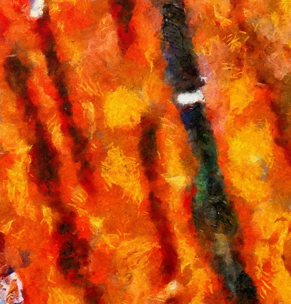 Macro detailed splashes and strokes of oil brush on paper. Simpl — Stock Photo, Image