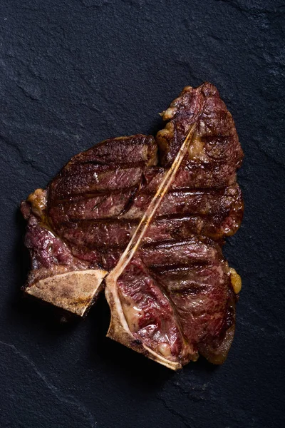 Bife Grelhado Carne Porco Carne Churrasco Bone — Fotografia de Stock