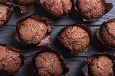 Şekerli tatlı çikolata kek ya da kek. Gıda arka plan