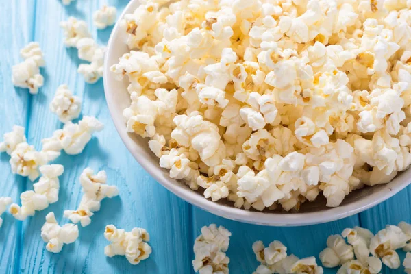 Popcorn Snack Bowl Pop Corn Ready Wath Cinema — Stock Photo, Image