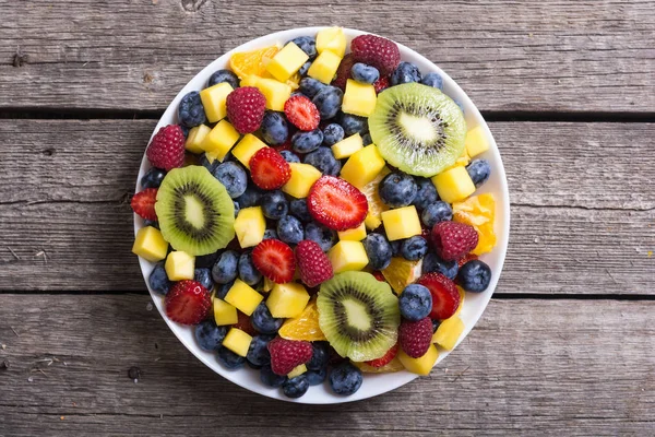 Ensalada Frutas Bayas Frescas Vitamina Sana Fondo Los Alimentos — Foto de Stock