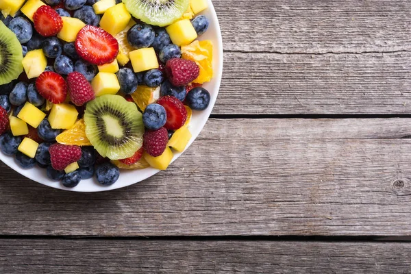 Ensalada Frutas Bayas Frescas Vitamina Sana Fondo Los Alimentos — Foto de Stock