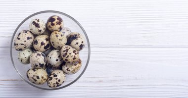 Ham qail yumurta arka plan. Sağlıklı doğal gıda