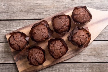 Şekerli tatlı çikolata kek ya da kek. Gıda arka plan