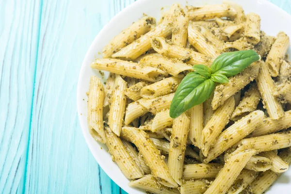 Italian Penne Pasta Sauce Pesto — Stock Photo, Image