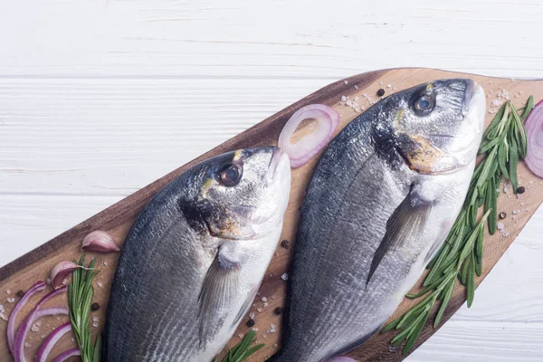 Peixe Dorado Cru Ingridient Para Cozinhar Alimentos Para Mar — Fotografia de Stock