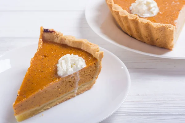 Torta Abóbora Tradicional Americana Caseira Fundo Alimentar Outono — Fotografia de Stock