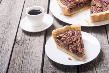 Sonbahar Amerikan cevizli turta. Şekerli tatlı. Gıda arka plan