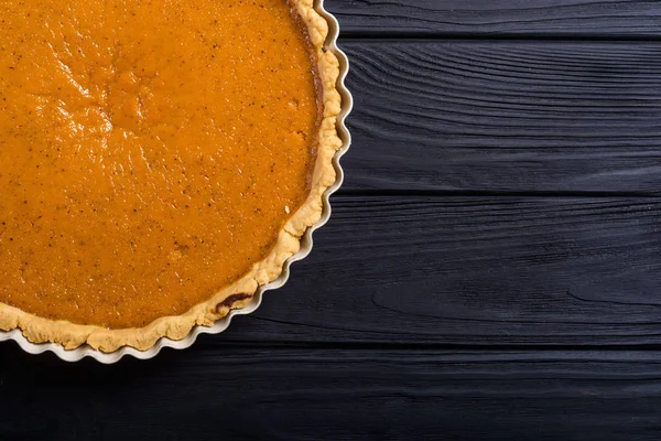 Torta de abóbora tradicional americana caseira — Fotografia de Stock