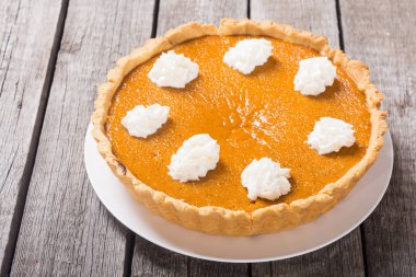 Ev yapımı Amerikan geleneksel kabak pasta