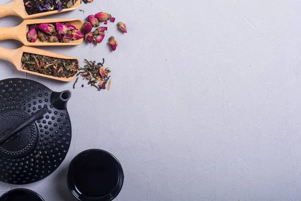 Tradycyjne chińskie herbaty ziołowe — Zdjęcie stockowe