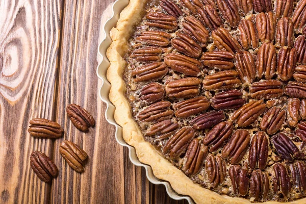 Autumn american pecan pie — Stock Photo, Image