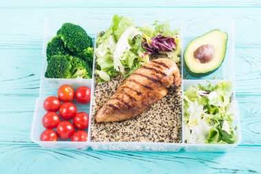 Öğle yemeği ile Gıda plastik konteyner