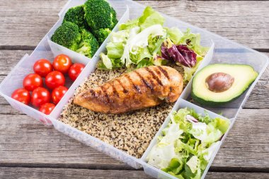 Öğle yemeği ile Gıda plastik konteyner