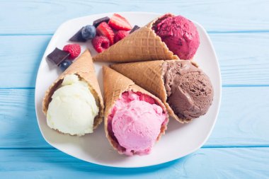 dondurma waffle koniler 