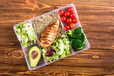 Öğle yemeği ile Gıda plastik konteyner