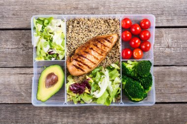 Öğle yemeği ile Gıda plastik konteyner