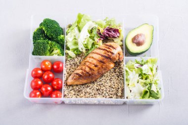 Öğle yemeği ile Gıda plastik konteyner