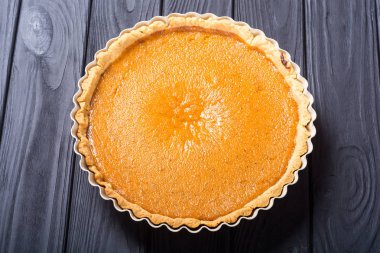 Ev yapımı Amerikan geleneksel kabak pasta