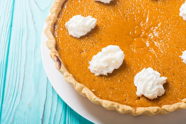 Pastel de calabaza tradicional estadounidense casero — Foto de Stock