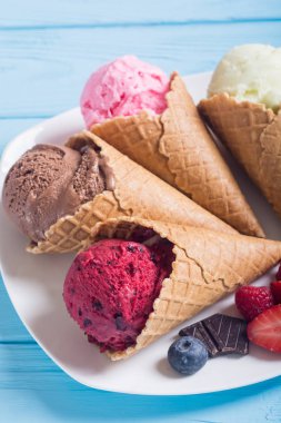 dondurma waffle koniler 