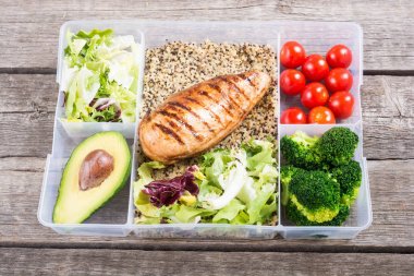 Öğle yemeği ile Gıda plastik konteyner