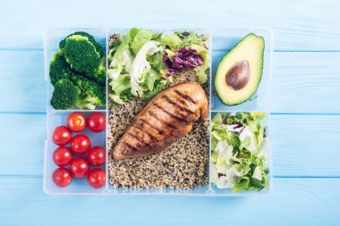 Öğle yemeği ile Gıda plastik konteyner