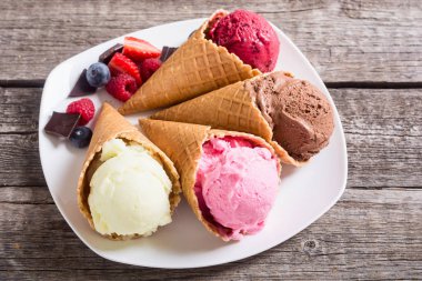 dondurma waffle koniler 