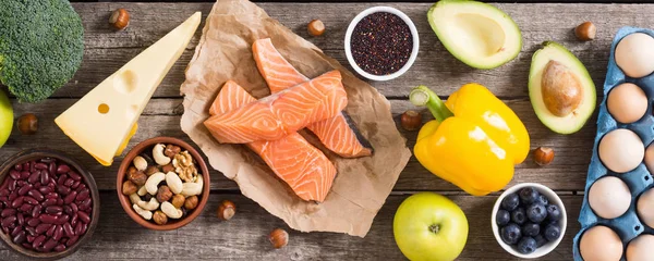 Dieta Keto. Fondo saludable  . — Foto de Stock