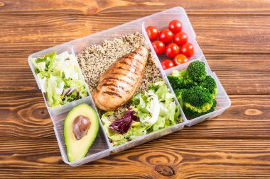 Öğle yemeği ile Gıda plastik konteyner