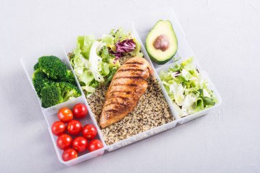 Öğle yemeği ile Gıda plastik konteyner