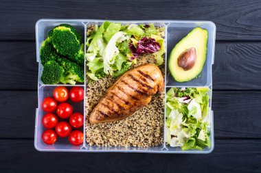 Öğle yemeği ile Gıda plastik konteyner