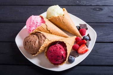 dondurma waffle koniler 