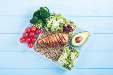 Öğle yemeği ile Gıda plastik konteyner