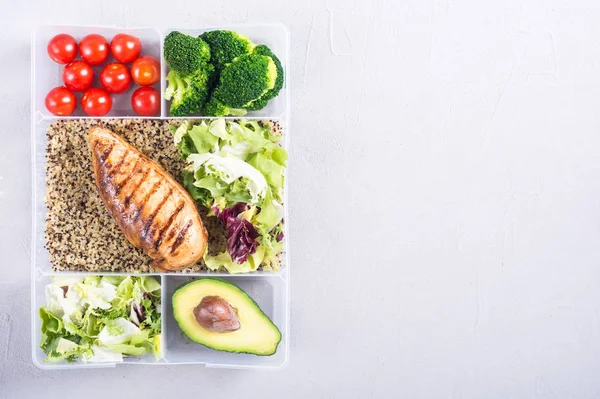 Food plastic container with lunch — Stock Photo, Image