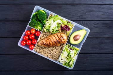 Öğle yemeği ile Gıda plastik konteyner