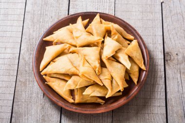 Geleneksel Asya vejetaryen gıda samosa