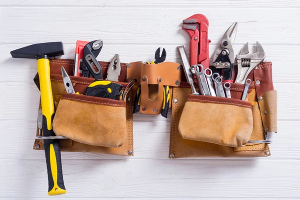 Tool belt with hand tools — Stock Photo, Image