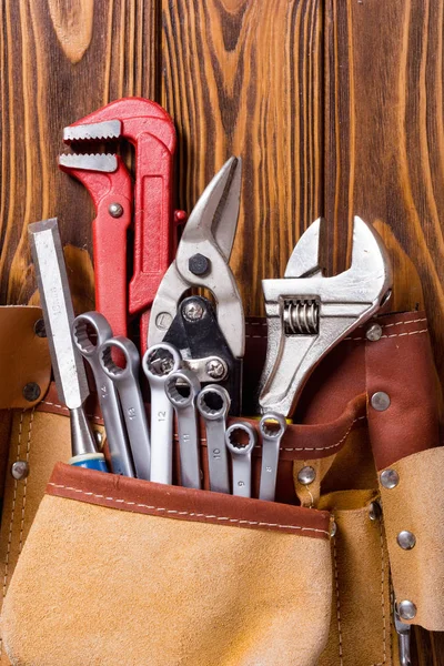 Tool belt with hand tools — Stock Photo, Image